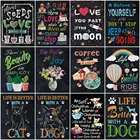 YI яркий полная выкладка 5D DIY алмазная живопись доска текст Алмазная Вышивка Собака Вышивка крестом домашний декор масляными красками, Подарочный творческий