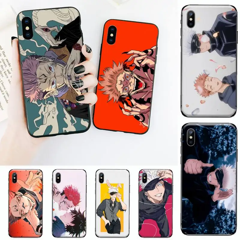 

animados Jujutsu Kaisen Phone Case for iPhone 11 12 mini pro XS MAX 8 7 6 6S Plus X 5S SE 2020 XR