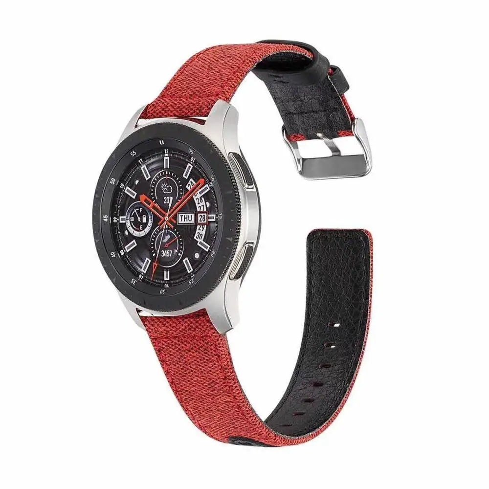 Тканевый ремешок для huawei watch GT 2 pro ремешок samsung galaxy watch 46 мм s3 браслет Ticwatch pro для amazfit 1 2s pace браслет - Band Color: red