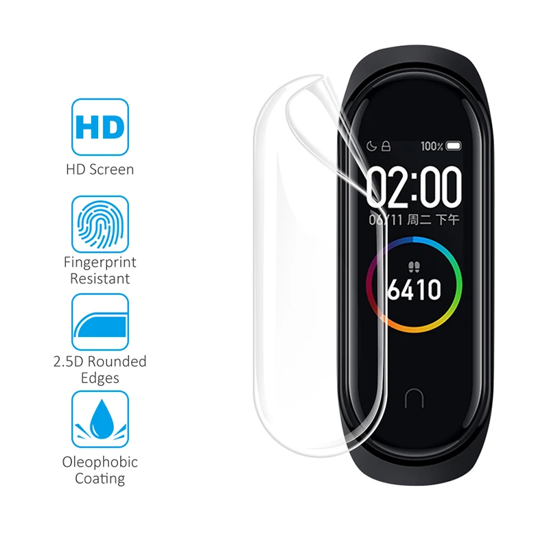 Soft Screen Protector for Xiaomi Mi Band 5 4 Film HD TPU Protective band Band5 Global Version | Мобильные телефоны и