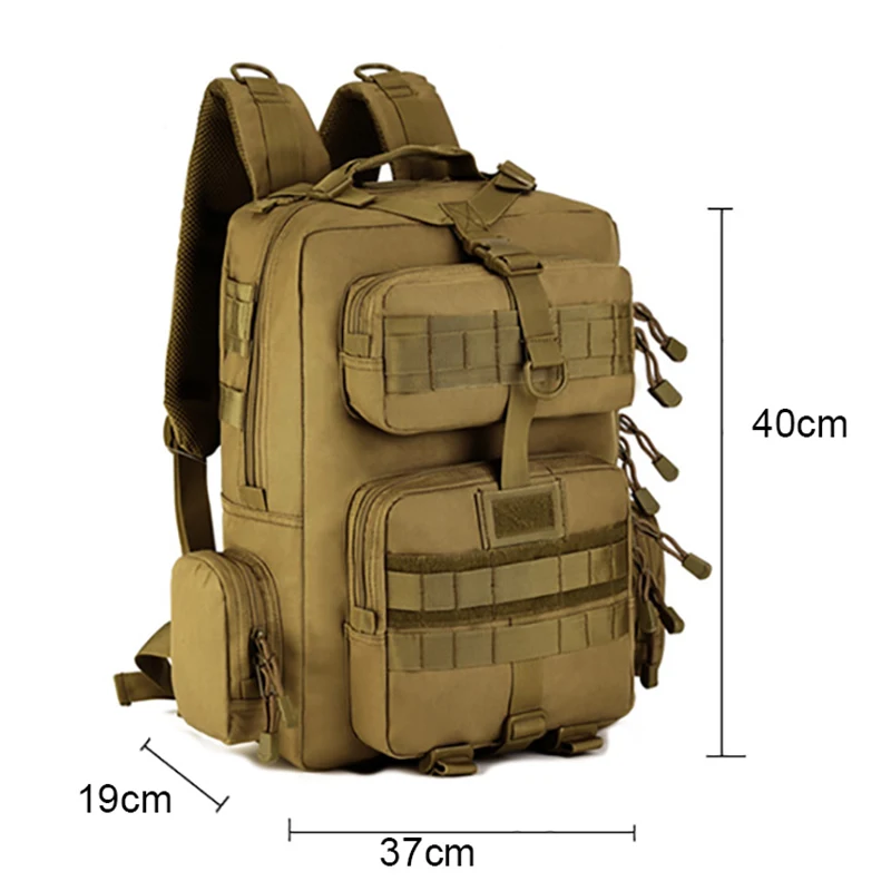 Men's 30L Tactical Backpack Outdoor Military Molle Sports Rucksack Waterproof Hiking Climbing Camping Travel Army | Спорт и