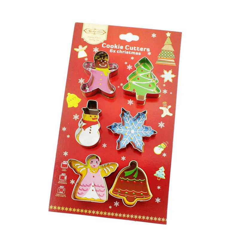 Набор рождественских формочек для печенья из нержавеющей стали фондан пирог 6/14/16