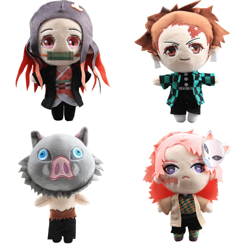 9 видов стилей 20 см демон убийца: Kimetsu без Yaiba Douma томилочка Giyu Hashibira Inosuke плюшевые
