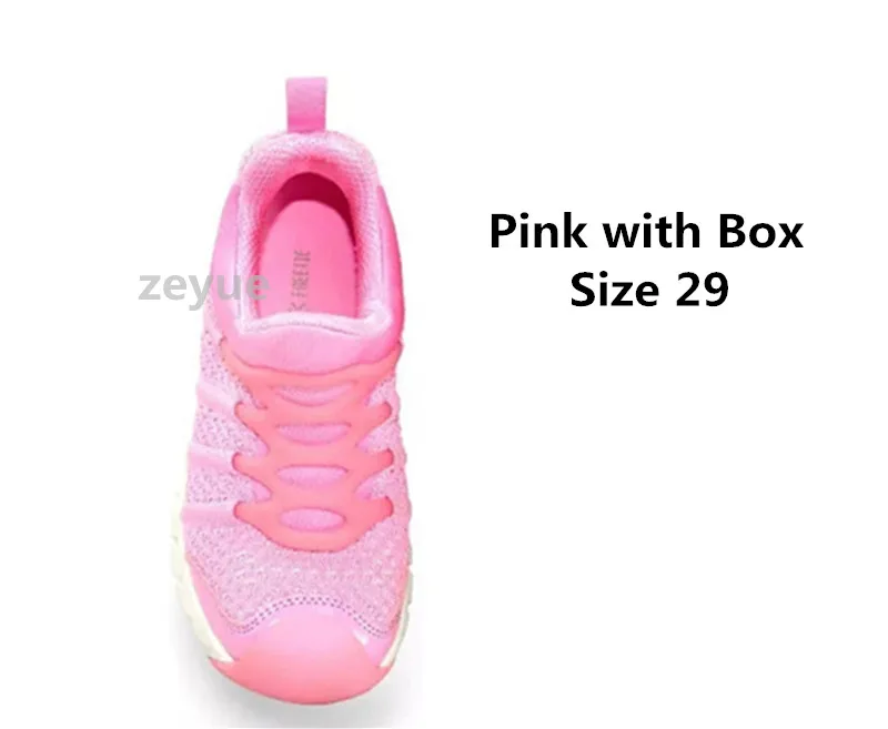 with box pink 29 Xiaomi FREETIE кроссовки детские легкие спортивные кроссовки дышащие мягкие Повседневные детские кроссовки от Mijia Youpin детские подарки - Цвет: with box pink 29
