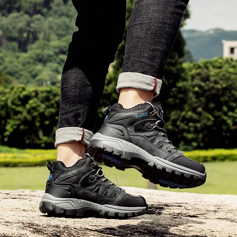 Plus Size 47 Tactical Boots Men Mountain Hiking Shoes Waterproof Outdoor Sports Sneakers Male Wearable Anti-skid Hunting Boots