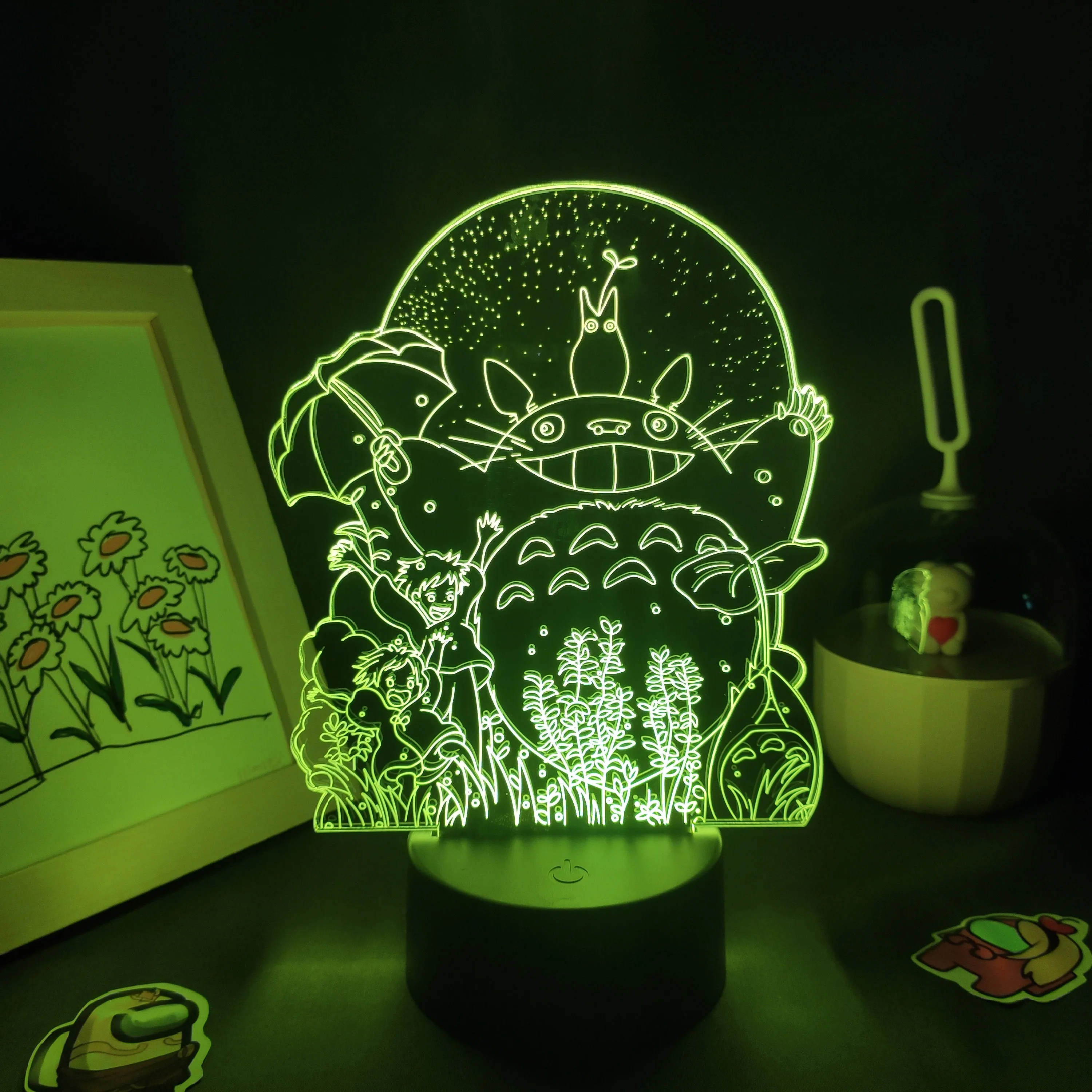 3D светодиодные ночники Мой сосед Тоторо с рисунком разноцветные манга подарки