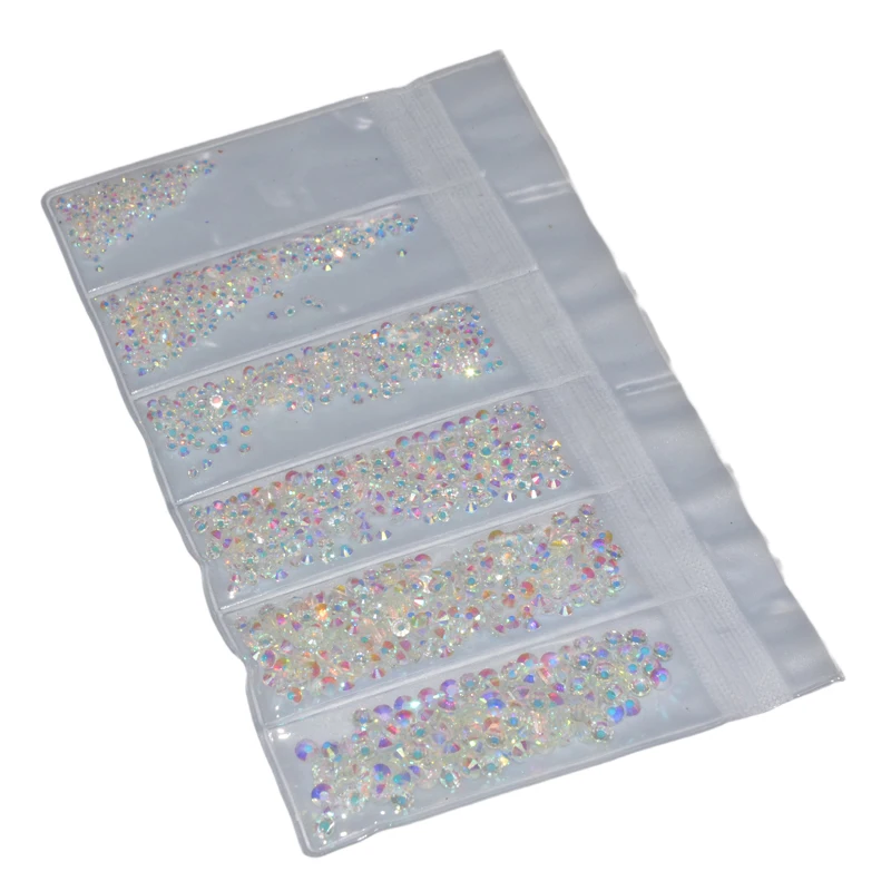 1584pcs Multi-size Crystal Manicure Rhinestones Nail Decoration Strass Charms Stones For 3D Designs Nails Accessoires | Дом и сад