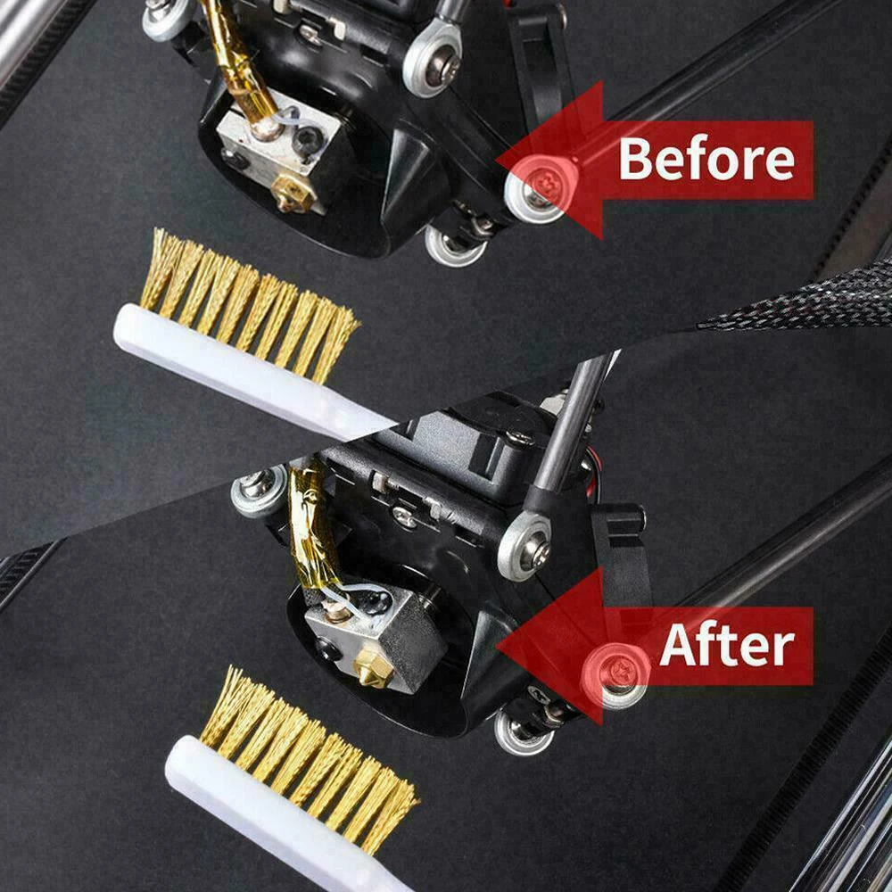 

3D Printer Cleaner Tool Nozzle Cleaning Copper Wire Toothbrush for 3D Printer Nozzle/Heating Block/Hotend Hot Bed