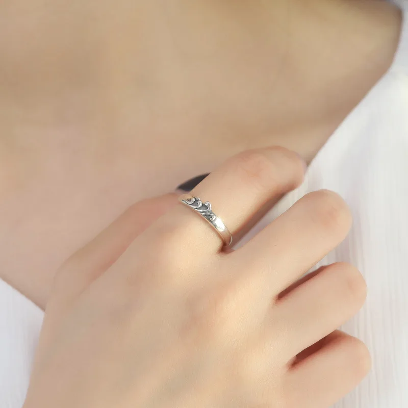 Новое поступление парные кольца с Горным морем для мужчин и женщин винтажные Forever