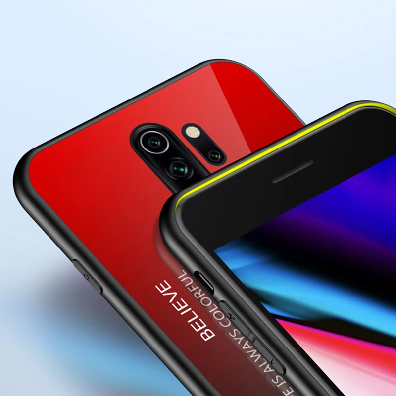 Для Xiaomi Redmi Note 8 Pro Чехол из закаленного стекла роскошный градиентный Мягкий