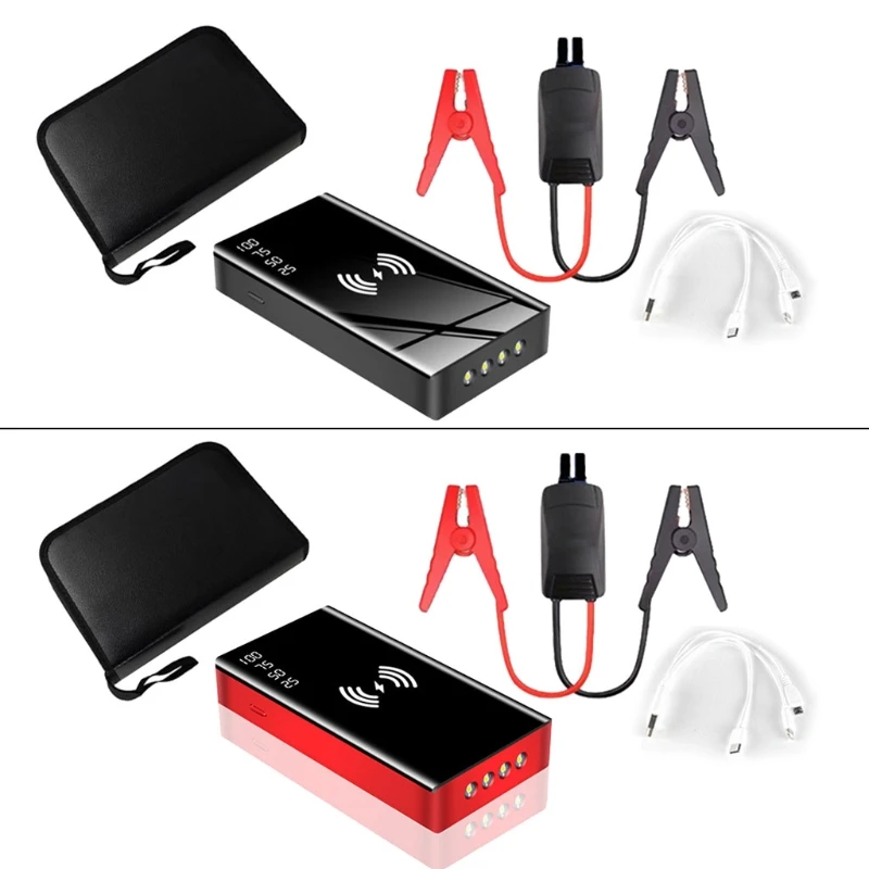 

Wireless Charge Car Jump Starter Smart Clip Emergency Battery Booster Power Bank 6XDB