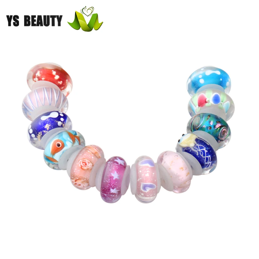 Силиконовые кольцевого сердечника большое отверстие стеклянные чешские бусины