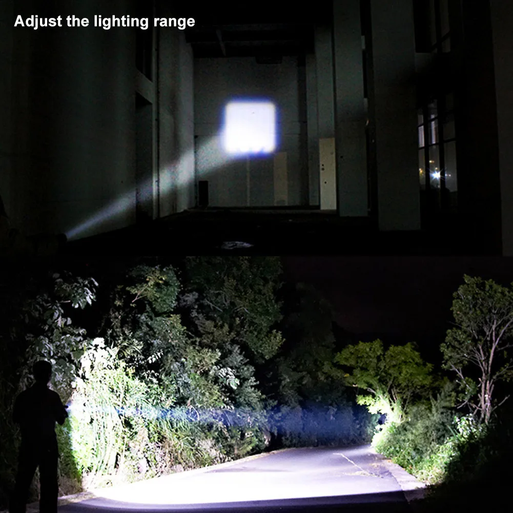 

2pcs Flashlight Camping Flashlight Hiking LED USB Rechargeable Portable