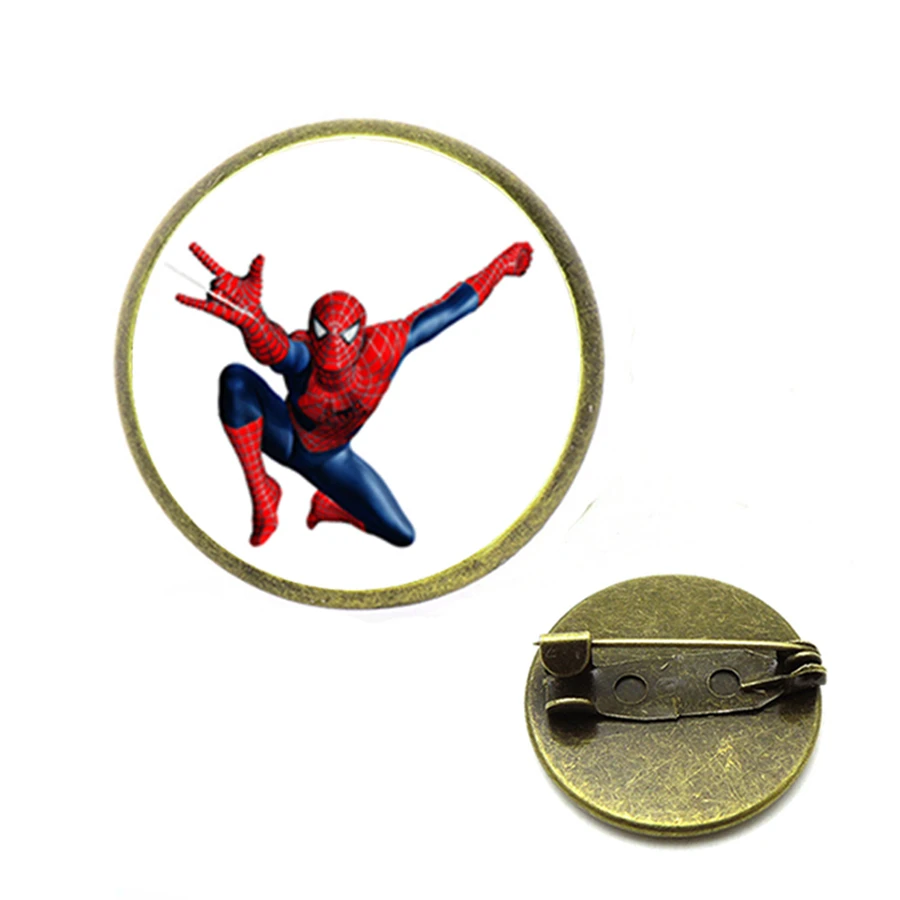 Брошь с символикой Мстителей Человек паук Капитан Америка Железный человек
