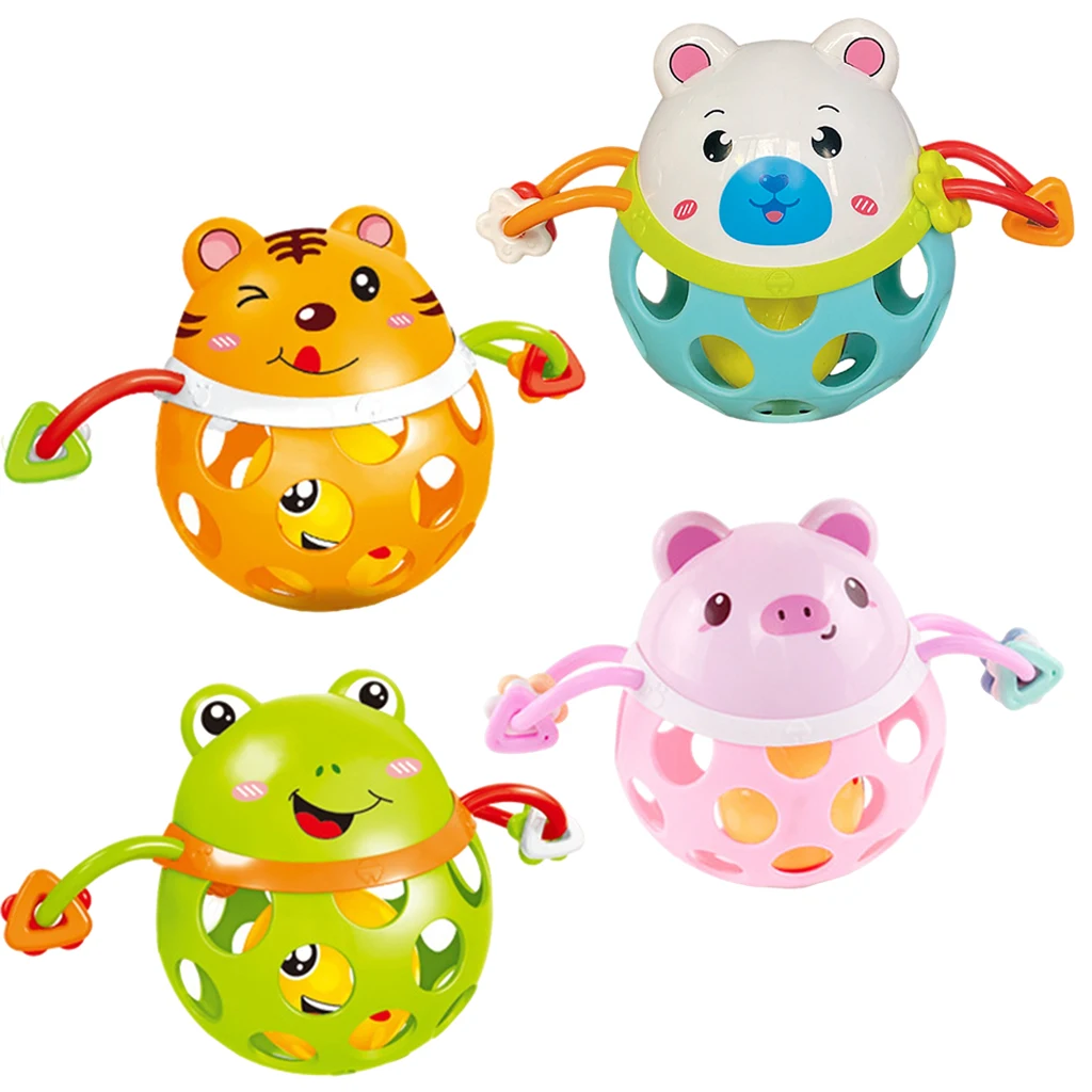 

Chime Ball Rattle Toy Grab and Spin Training Teether Toys Newborn Babies
