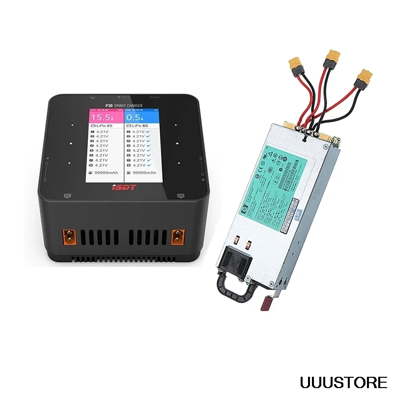 ISDT P30 1000WX2 30AX2 Двухканальное зарядное устройство 2-8S для дрона с дистанционным