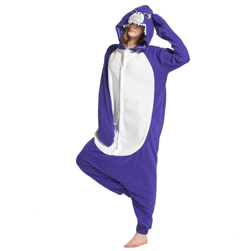 shark2 Кингуруми Акула Onesie для женщин мужчин взрослых животных кигуруми мультфильм подростков пижамы забавные праздничные вечерние костюмы на молнии Пуговицы комбинезоны - Цвет: shark2