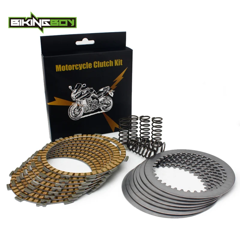 Full Set BIKINGBOY DRZ DR-Z 400 00-17 16 KAWASAKI KLX 400 03 04 8 дисковая фрикционная Муфта+ 7 Сталь сепаратор пластины+ 6 тяжёлый мощный пружины - Цвет: Full Set
