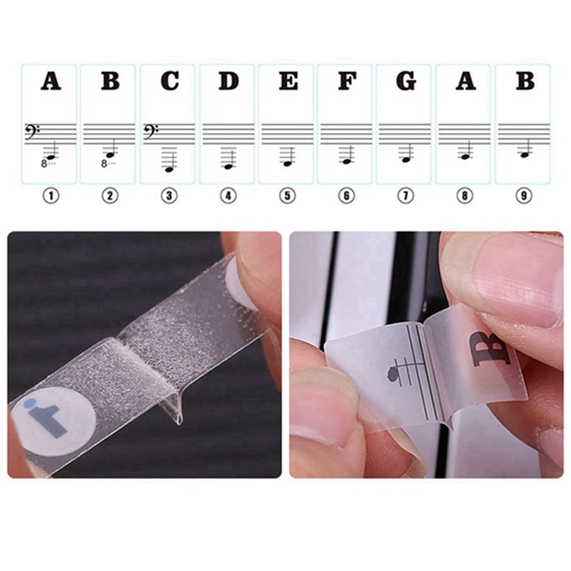 

Piano Stickers for Keys Full Set for 88/61/54 Keys with Electronic Digital Piano Keyboard Cover Dustproof for 61 Key