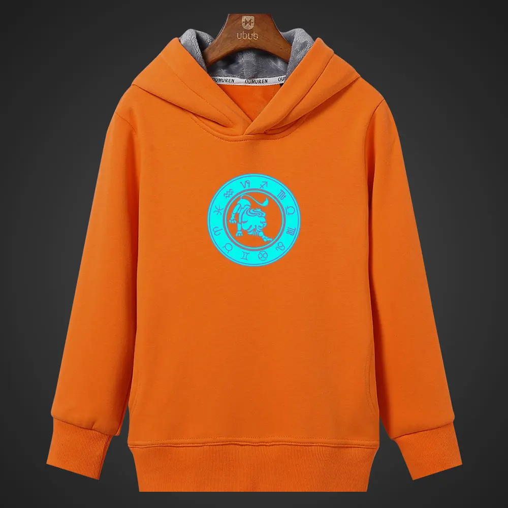 Двенадцать созвездий Овен флуоресцентные светящиеся мужские толстовки с