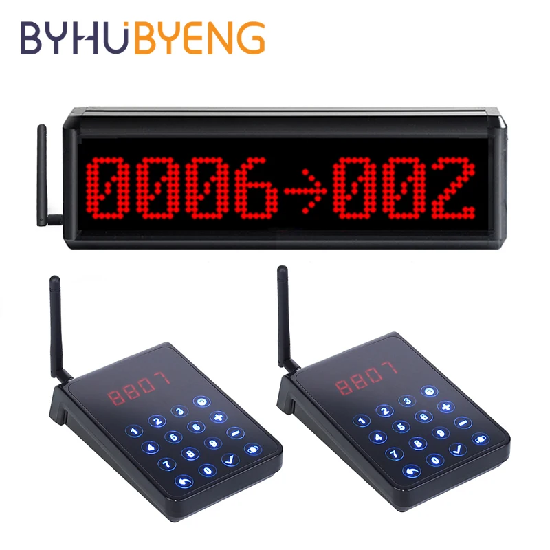 BYHUBYENG Restaurant Queue Management System Flexible Match Transmitter Receiver Number Calling Emergency Elderly Enfermagem