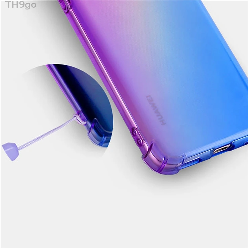 Gradient Phone Cases For Huawei Honor V20 10 Lite 9i 8C 7A Case Clear Shockproof Soft Silicone Cover 8X 8A 20i 9N Shell |
