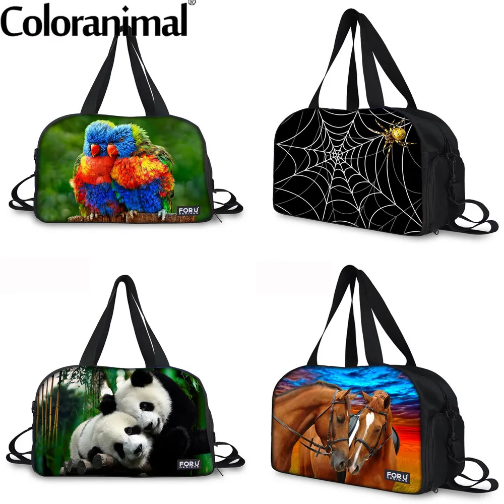 

Многофункциональная Наплечная Сумка Coloranimal с принтом для женщин, роскошная брендовая дамская сумочка, дорожные тоуты