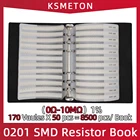 0201 1% SMD  Book RC0201  0R  10M допуск 170 значений 50 шт. 8500 шт. комплект резисторов 8500 шт.книжка