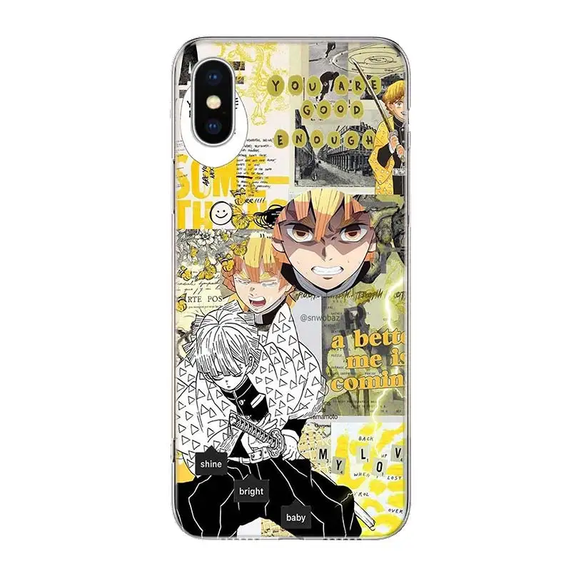 Kimetsu No Yaiba Demon Slayer Anime Cover Phone Case For iPhone 11 14 Pro Max 13 12 Mini 6 X 8 6S 7 Plus XS + XR 5S SE Art Coque