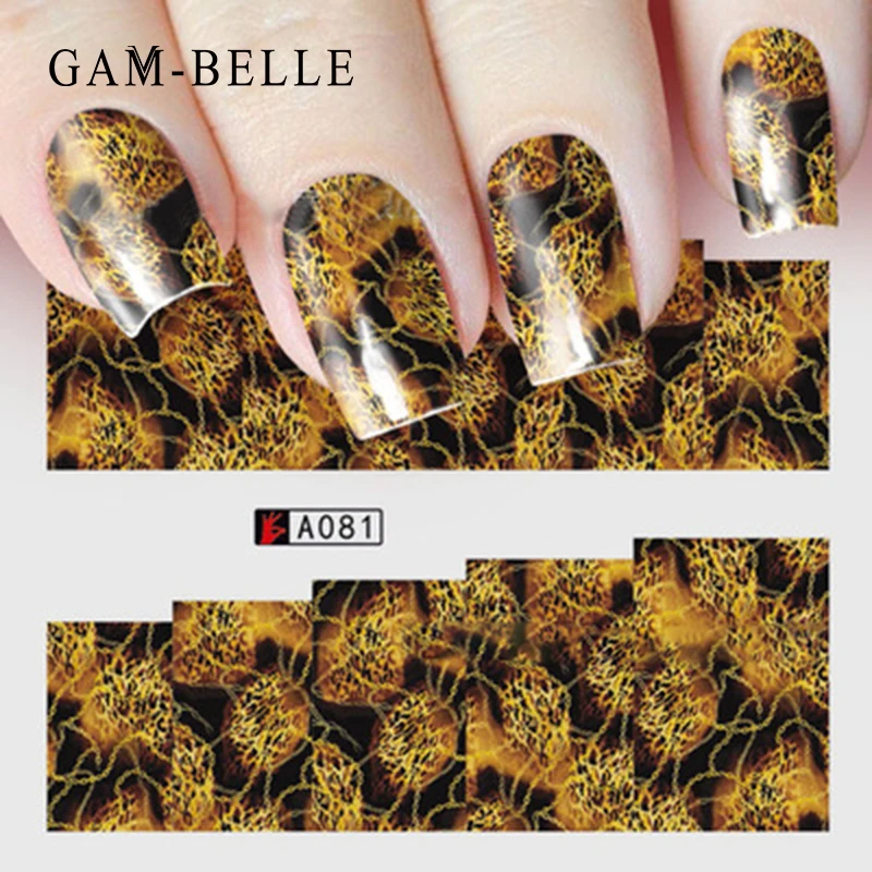 

GAM-BELLE 1pc Nail Flower Nail Art Water Transfer Sticker Nail Sticker Sets for Gel Polish Manicure Decals