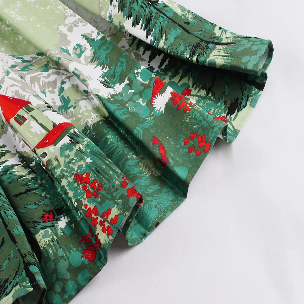 Женское винтажное рождественское платье большого размера ретро с v образным