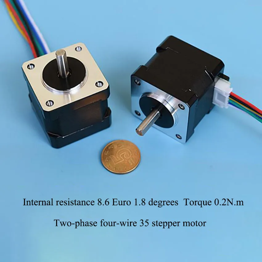 35 мм шаговый двигатель 2 фазный 4 проводной шарикоподшипниками 1 8 градусов