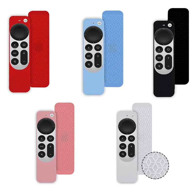 Fit for -Apple TV 4K Remote Controller Protective Sleeve Shockproof Case Anti-slip Full Body Portable Silicone Cover
