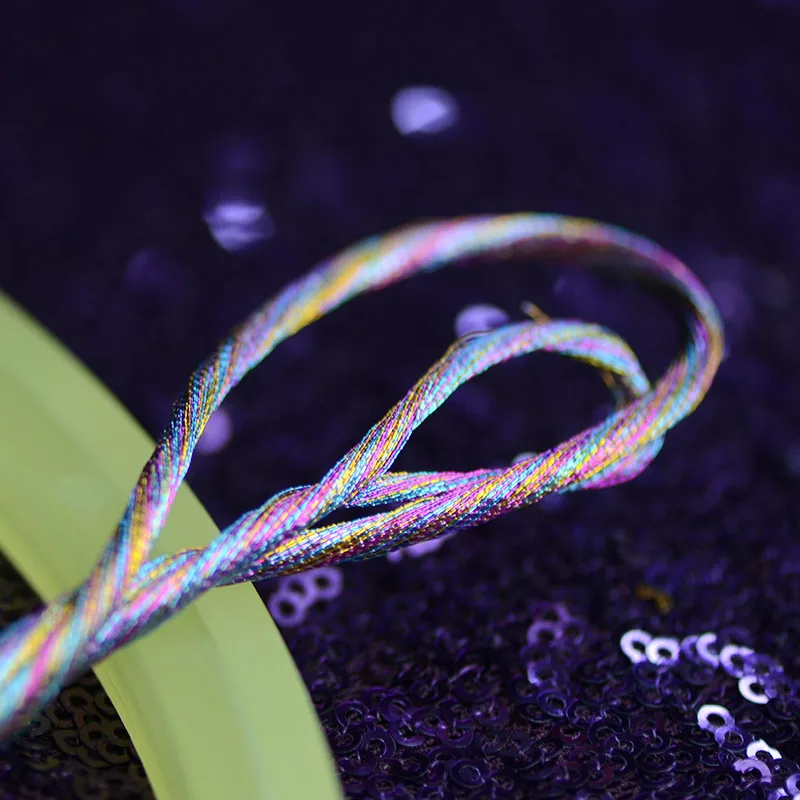 High-strength Color Gold Thread Polyester Filament Sewing Embroidery For Silk Fabric cross stitch embroidery thread | Дом и сад