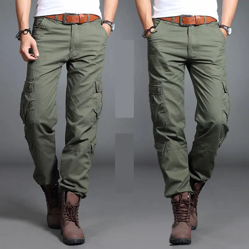 Брюки-карго мужские камуфляжные, тактические боевые штаны SWAT в стиле милитари, хлопковые брюки-стрейч со множеством карманов, повседневные ...