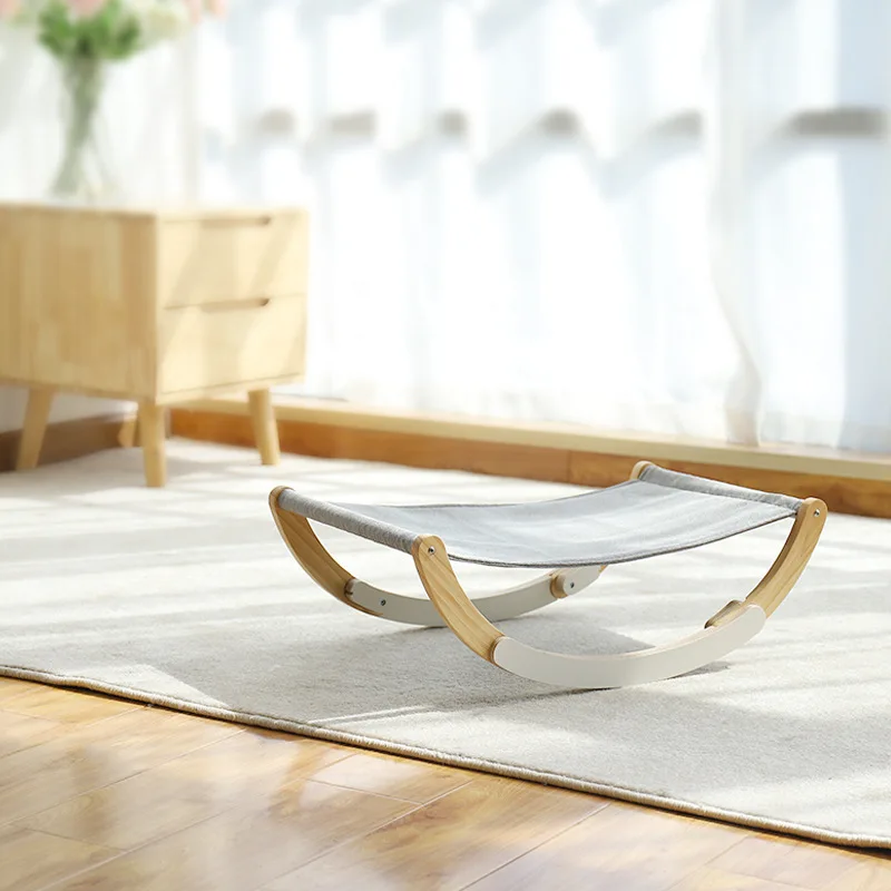 Cat hammock cat nest solid wood breathable cradle pet bed four seasons pets supplies | Дом и сад