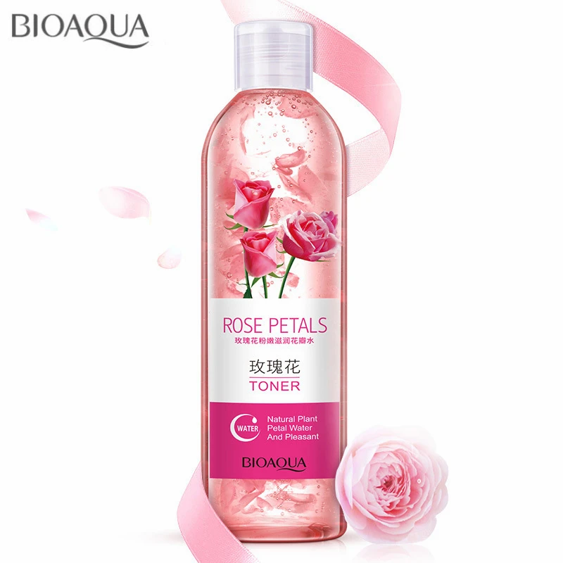 

BIOAOUA Rose Petals Essence Water Face Toners Shrink Pores Anti-Aging Whitening Moisturizing Oil Control Skin Care Toner 250ml