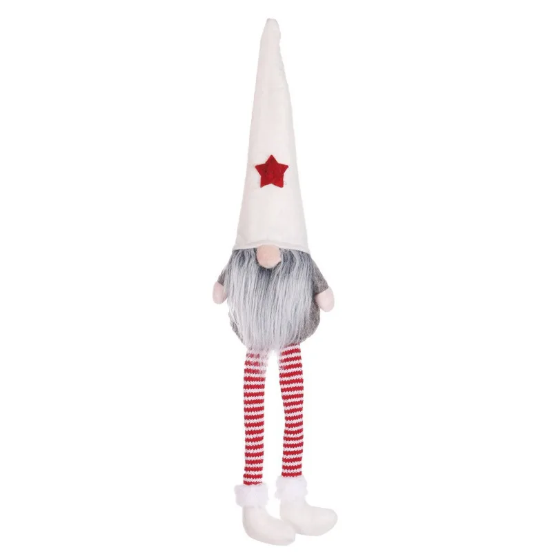 47x11cm Christmas Swedish Santa Gnome Plush Hug Swedish Elf Doll Birthday Gift Table White Gray Christmas Decorations for Home New - Цвет: 47x11cm