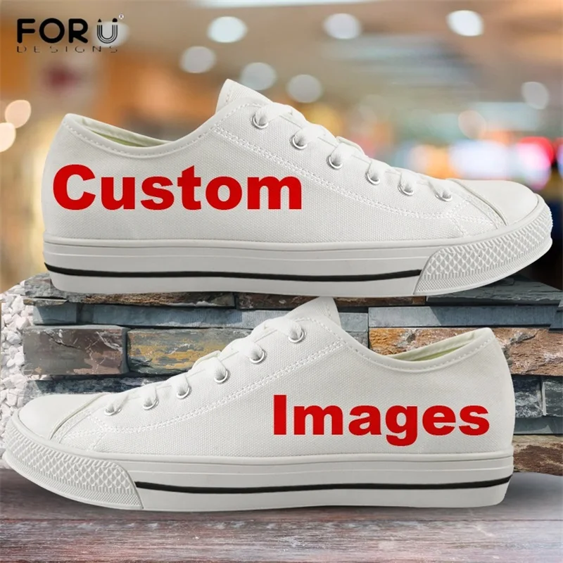 FORUDESIGNS/женские низкие парусиновые туфли с вашим