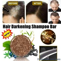 1 pc hair darkening shampoo bar soap polygonum essence natural organic mild formula hair shampoo gray hair reverse hair soap