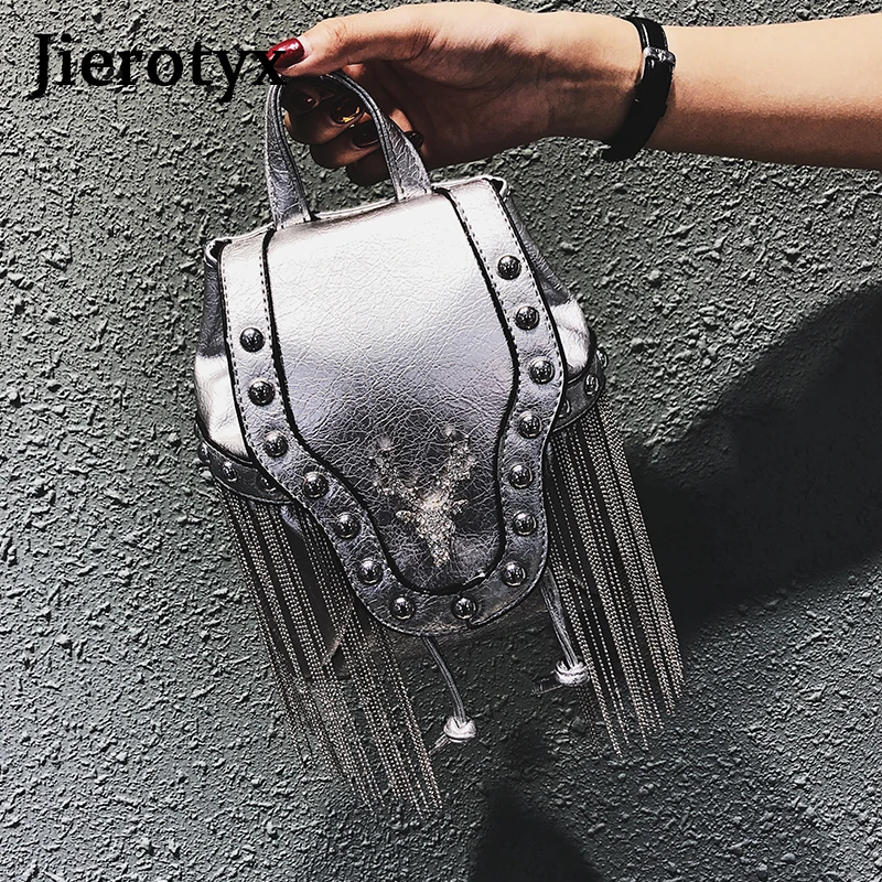 JIEROTYX, модная, Готическая, рок кожа, Ретро стиль, стимпанк, сумка на плечо, сумочка для монет, женская сумка-мессенджер