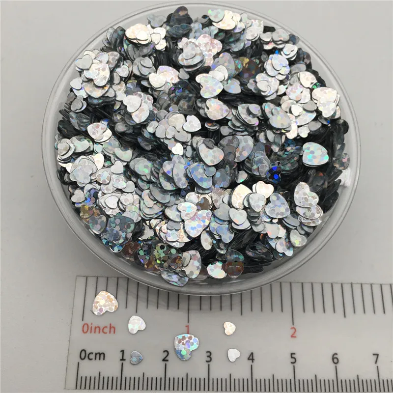 3 4 6mm heart 20 г Лазерная Серебряная микс форма ПВХ свободные блестки для маникюра ногтей, свадебные конфетти, аксессуары для рукоделия - Цвет: 3 4 6mm heart
