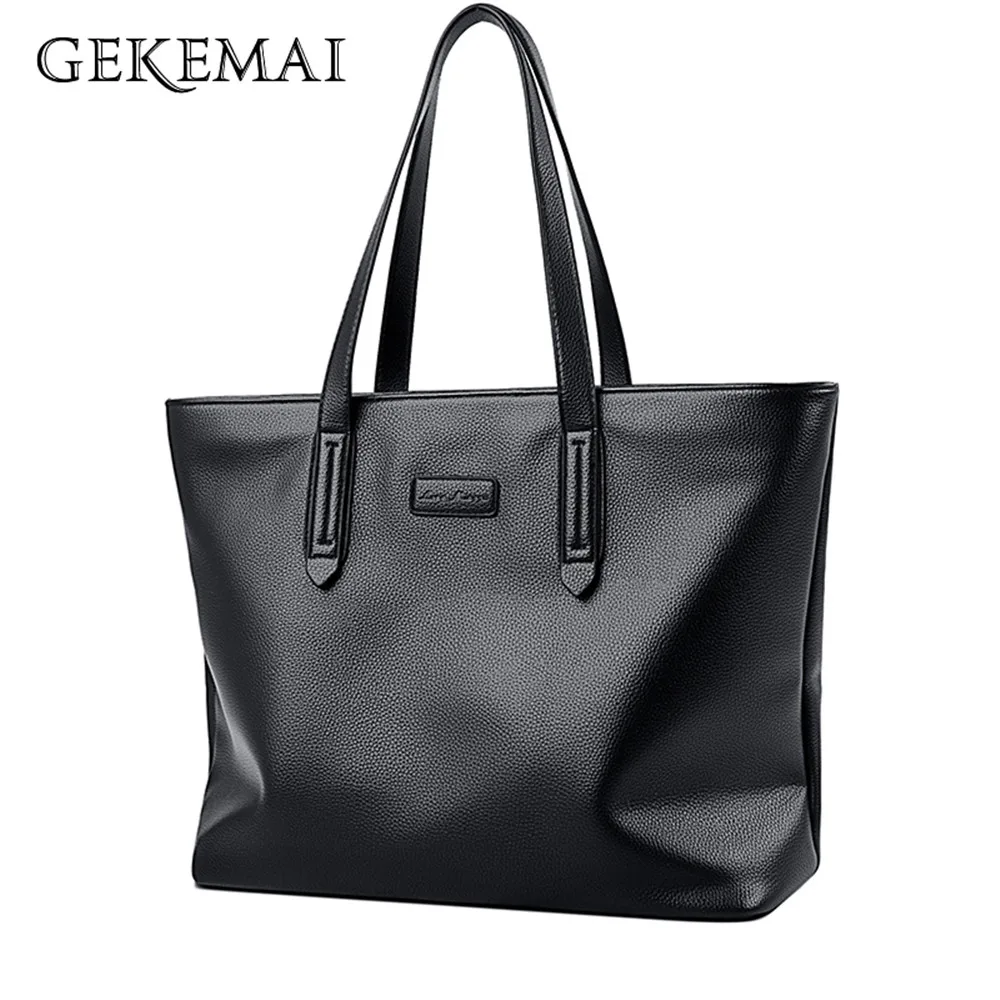

New Large Capacity Women's Shoulder Bag Luxury Ladies Handbags Solid Color Designer Women Genuine Leather Travel Tote Sac Femme