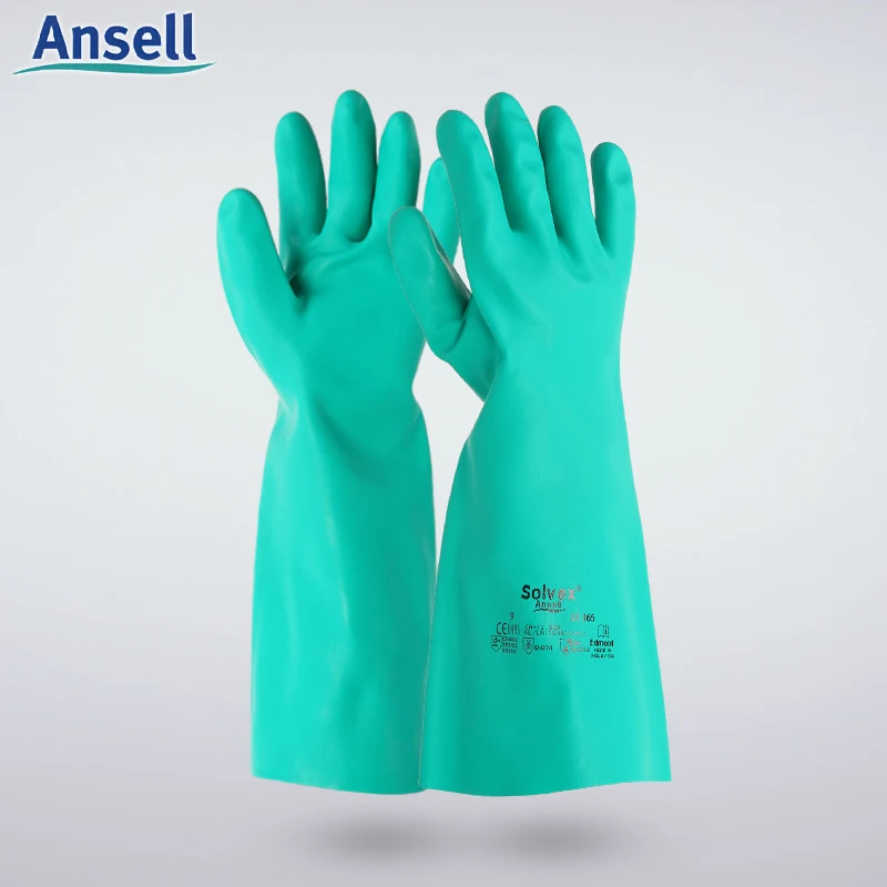 37-165 acid and alkali resistant nitrile rubber gloves lengthened thickened protective household | Дом и сад