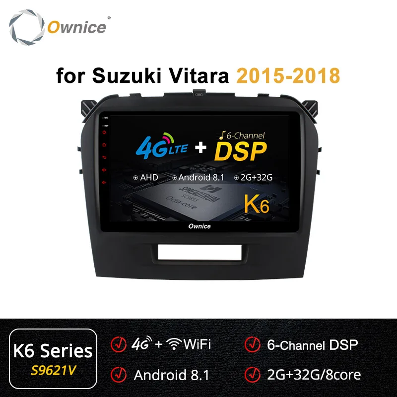 S9621 K6 Ownice 360 Panorama Android 9,0 Восьмиядерный k3 k5 k6 автомобильный Радио DVD gps Navi плеер dvd для Suzuki Vitara- 4G DSP оптический - Цвет: S9621 K6