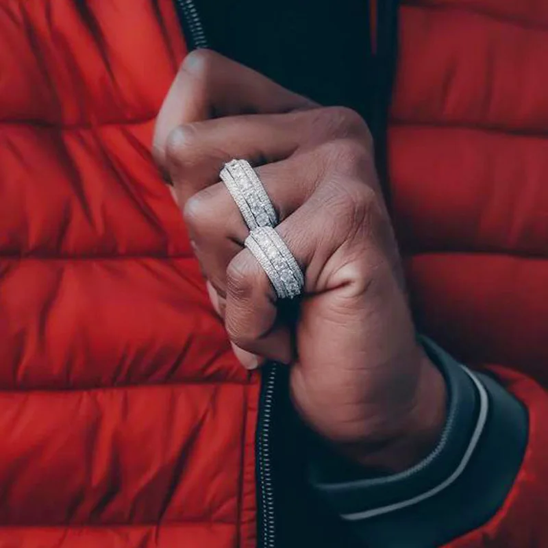 Серебряный Цвет Spinner белого голубого зеленого и других CZ Кольцо Шарм кольцо с