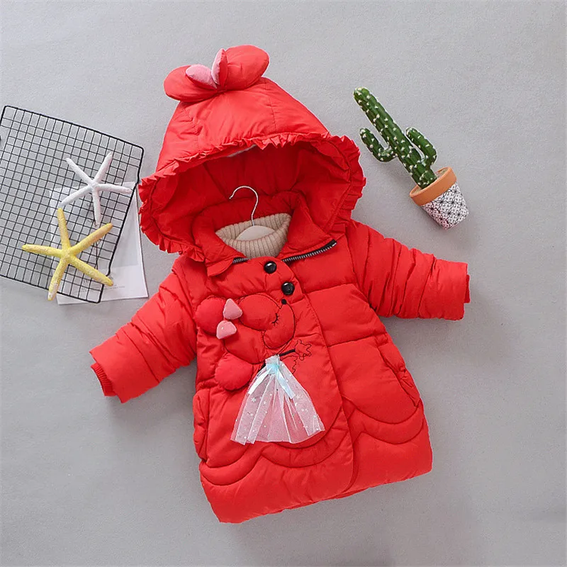 pictyre color Зимняя верхняя одежда для девочек; коллекция года; детское модное плотное теплое пальто с капюшоном для девочек; повседневные хлопковые пуховые пальто; куртка; От 3 до 6 лет - Цвет: pictyre color