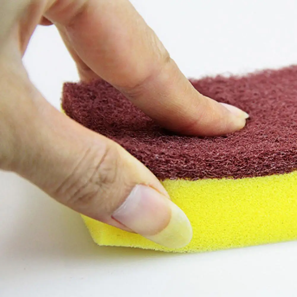 

5Pcs Emery Sponge Grits Sponge Eco-friendly Wear Resistant Sponge Scrub Scouring Pads Cleaning Brush for Household