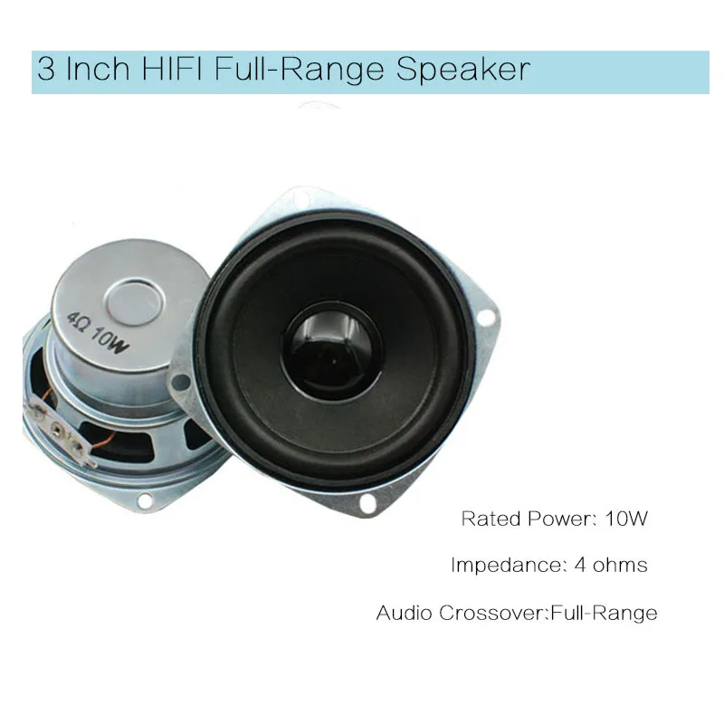 1 шт. 3 дюймов полный спектр динамик HIFI высококачественный 4ohm 10W Портативный Аудио