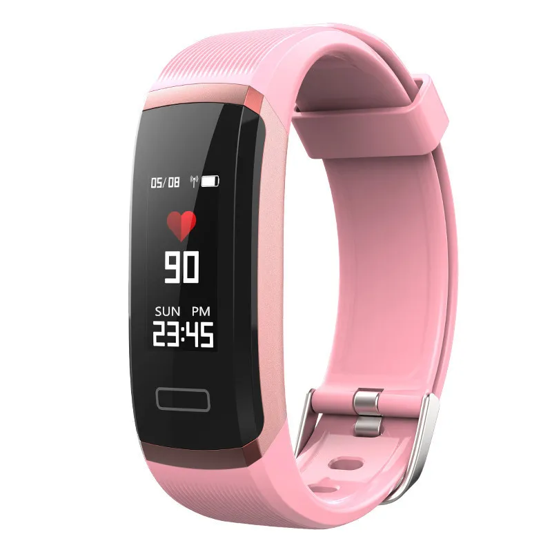 Wearpai FitnessTracker умные часы для мужчин и женщин HeartRate Монитор калорий шагомер Водонепроницаемые спортивные наручные часы для Android и IOS - Цвет: pink